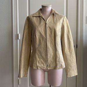 Gold leather jacket